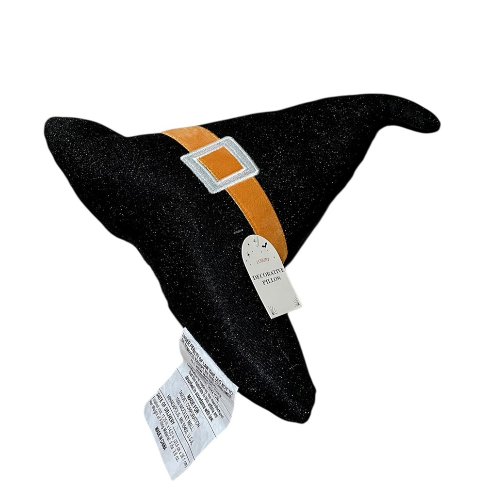 Bullseye's Playground 13"x14" Halloween Witch Hat Novelty Pillow - Set of 2 - Picture 4 of 8